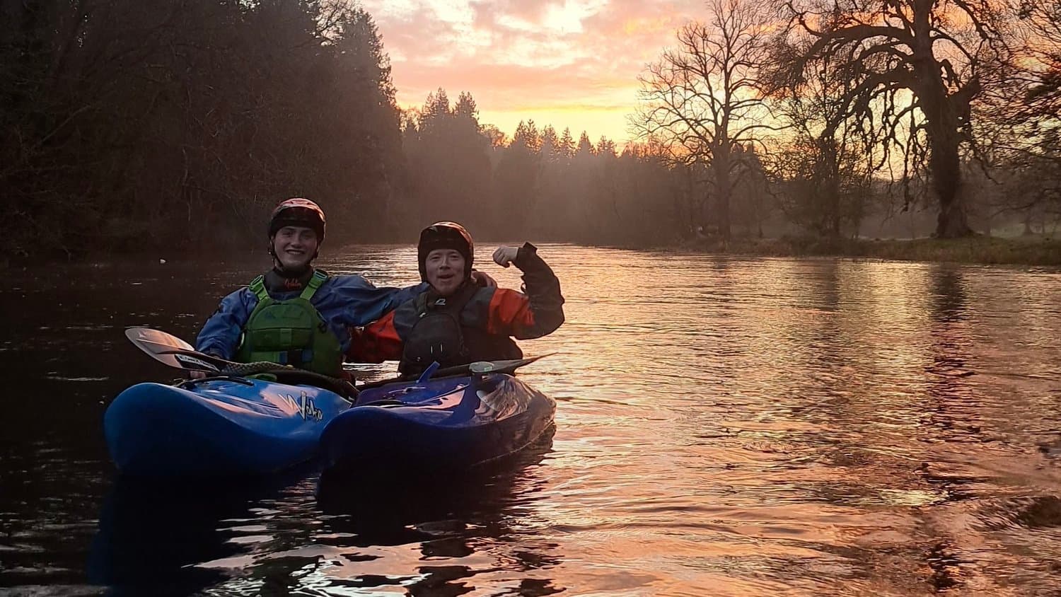Kayaking on the river